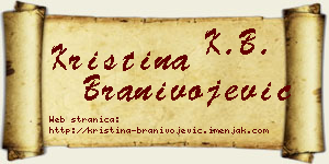 Kristina Branivojević vizit kartica